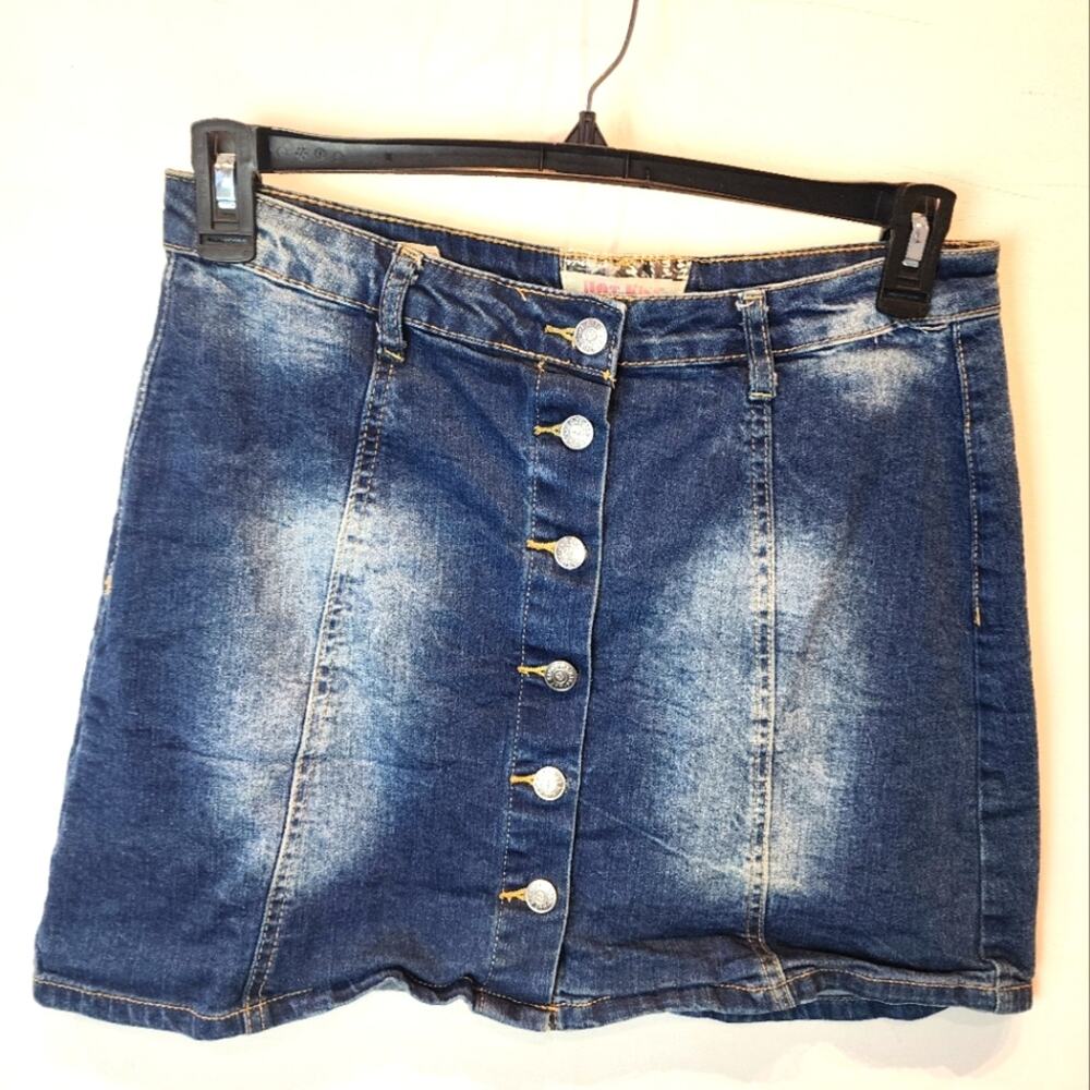 Hot Kiss Skylar Skirt Denim Mini Skirt Juniors Size L